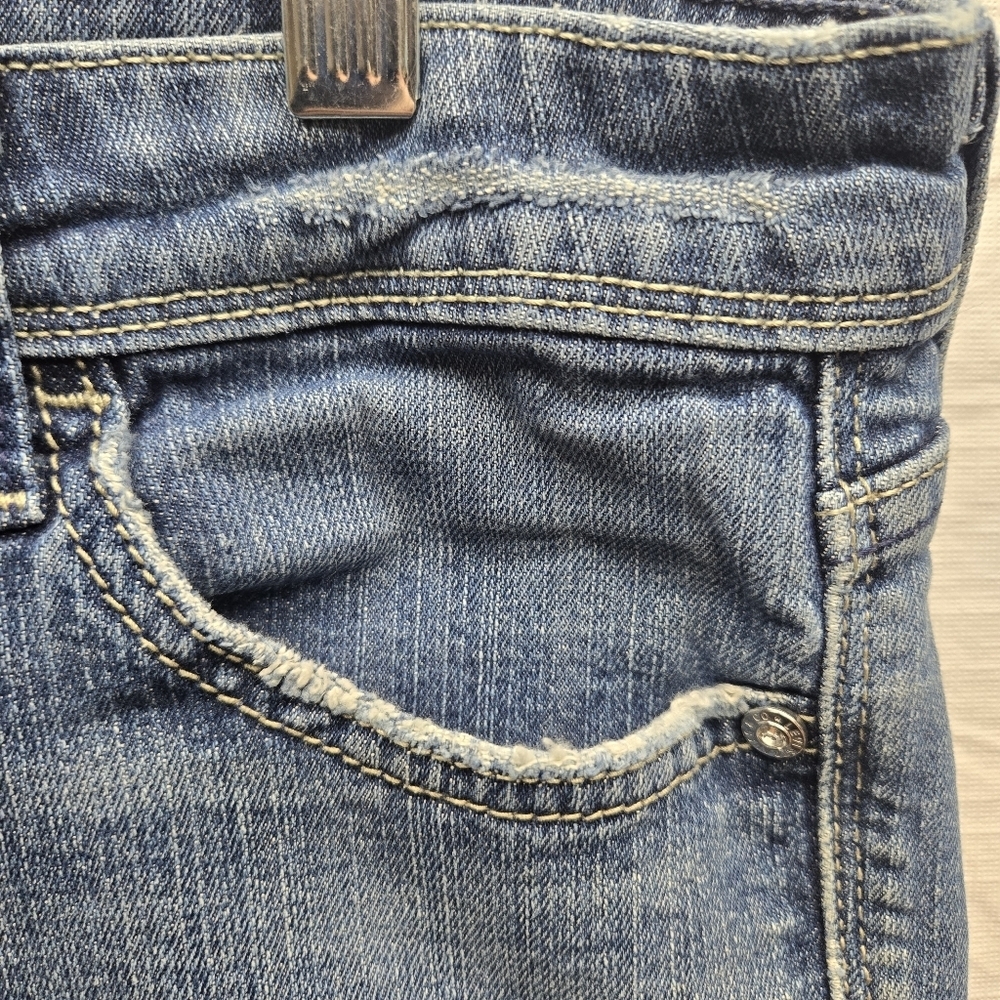 Levis Jeans Womens Size 10M Night Blues Embellished Silver Tab Y2K See Condition - Picture 9 of 15